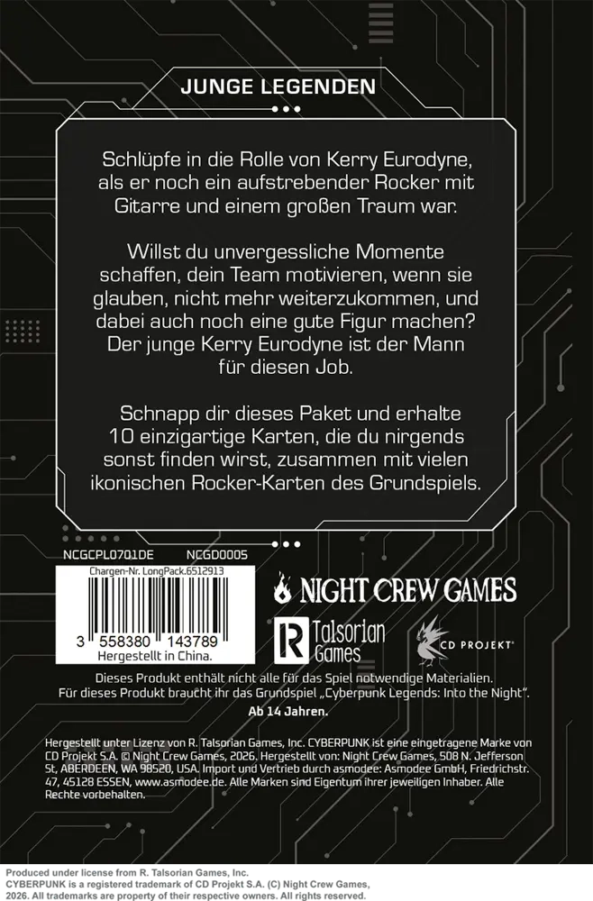 Cyberpunk Legends: Into the Night - Eurodyne - Erweiterungsdeck - DE