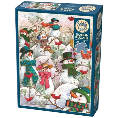 Hill of a Lot of Snowmen - Janet Stever - 500 Teile