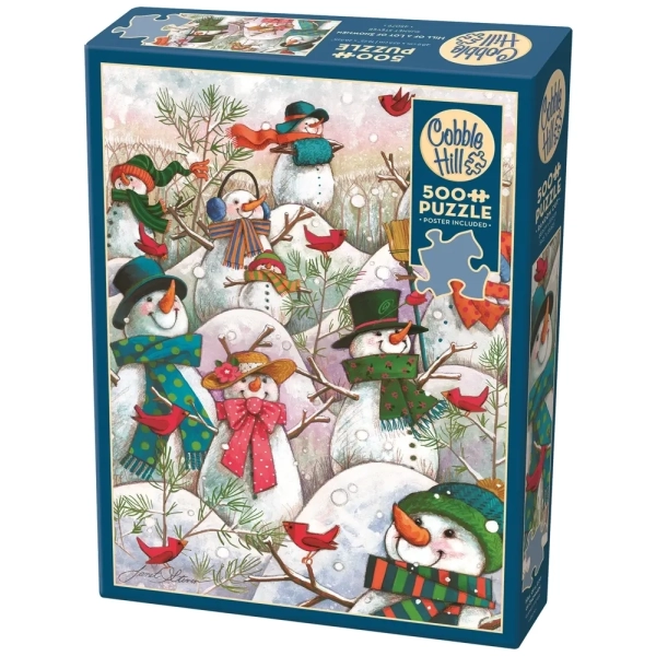Hill of a Lot of Snowmen - Janet Stever - 500 Teile