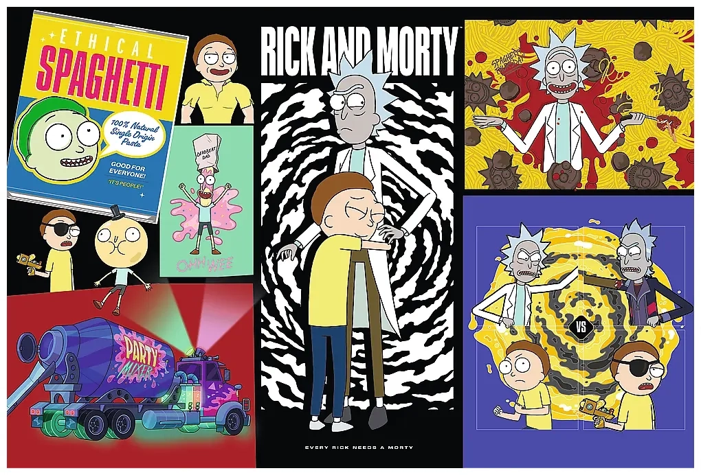 Rick & Morty Collage - XXL Teile