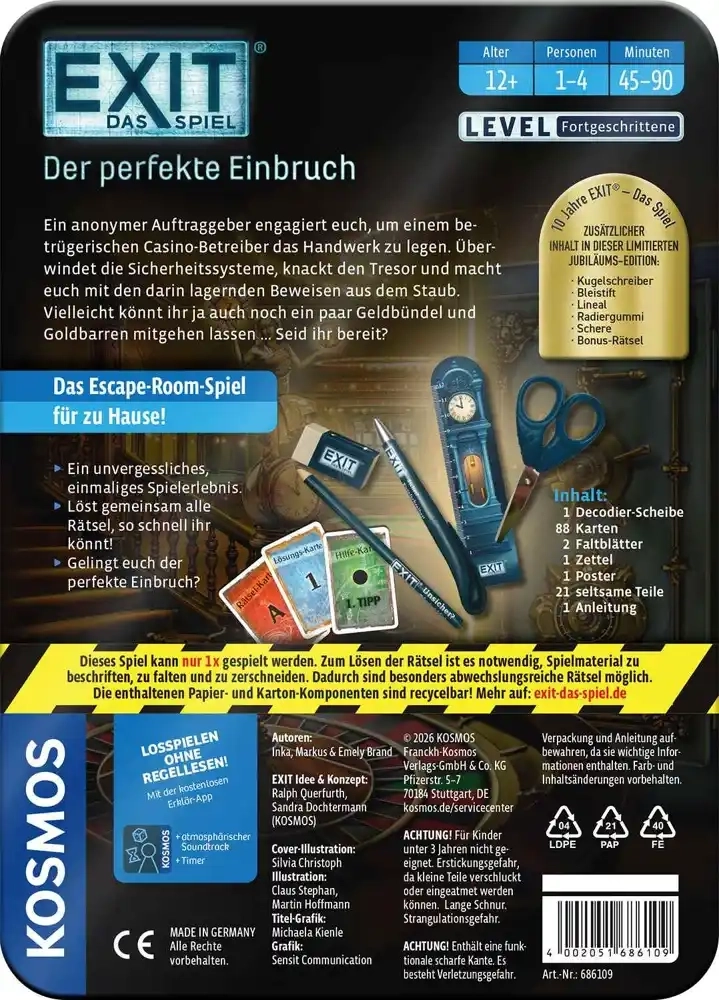 EXIT: Das Spiel - Der perfekte Einbruch - Jubiläums-Edition - DE