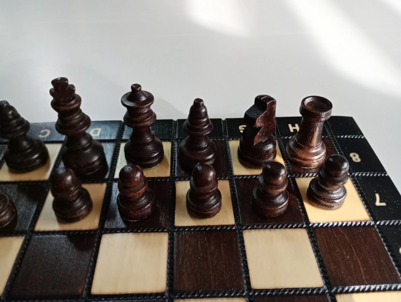 Reiseschach Gebrannt - 26.5cm (B-Qualität)