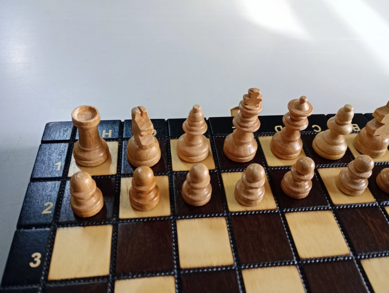 Reiseschach Gebrannt - 26.5cm (B-Qualität)