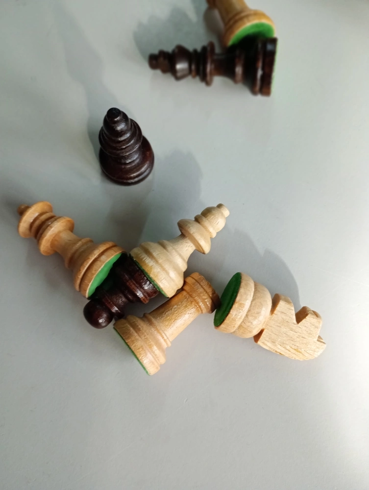 Reiseschach Gebrannt - 26.5cm (B-Qualität)