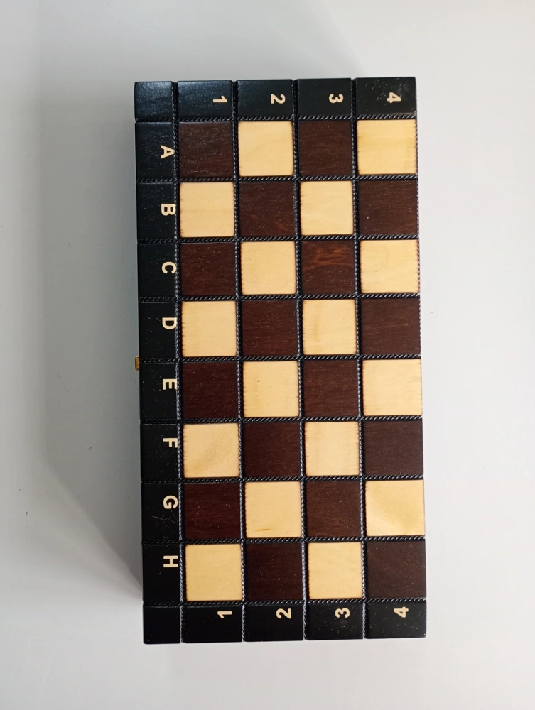 Reiseschach Gebrannt - 26.5cm (B-Qualität)