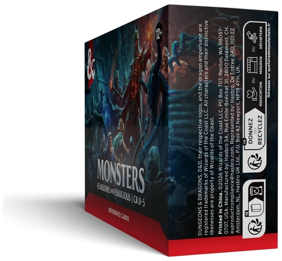 Dungeons & Dragons - Monsters: Fearsome and Ferocious Reference Cards - EN