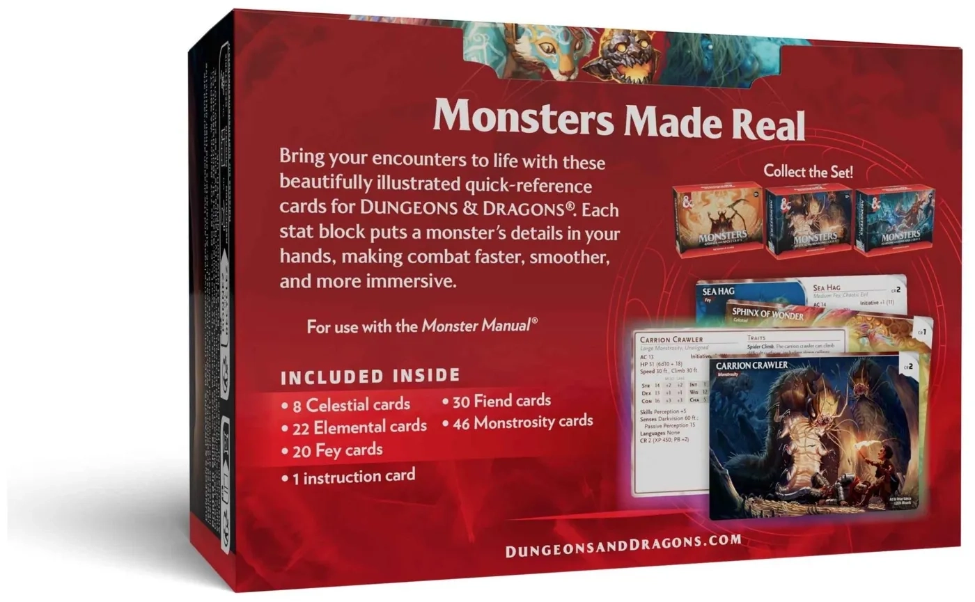 Dungeons & Dragons - Monsters: Mystical and Menacing Reference Cards - EN