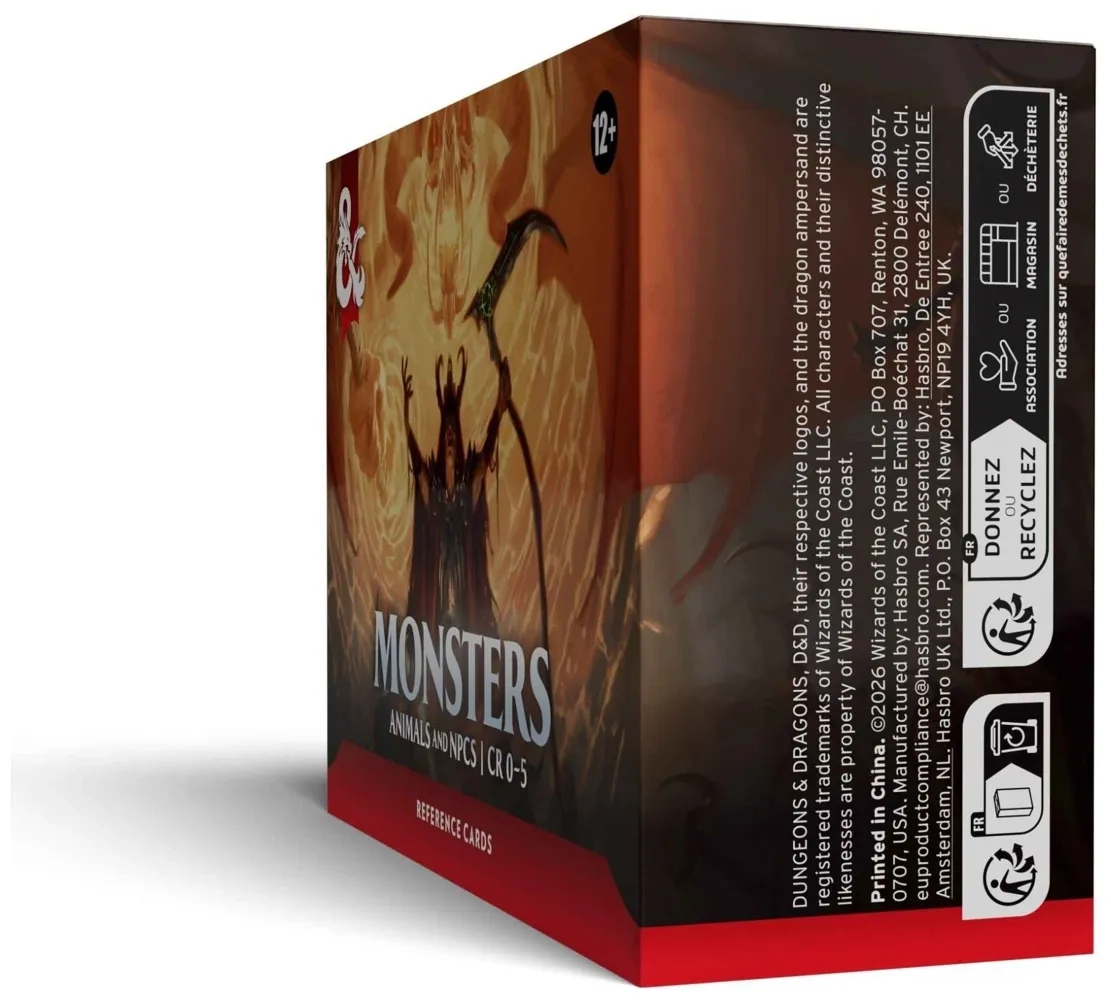 Dungeons & Dragons - Monsters: Animals and NPCs Reference Cards - EN