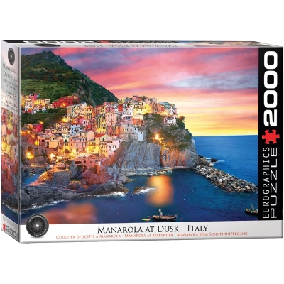 Manarola in der Dämmerung - 2000 Teile