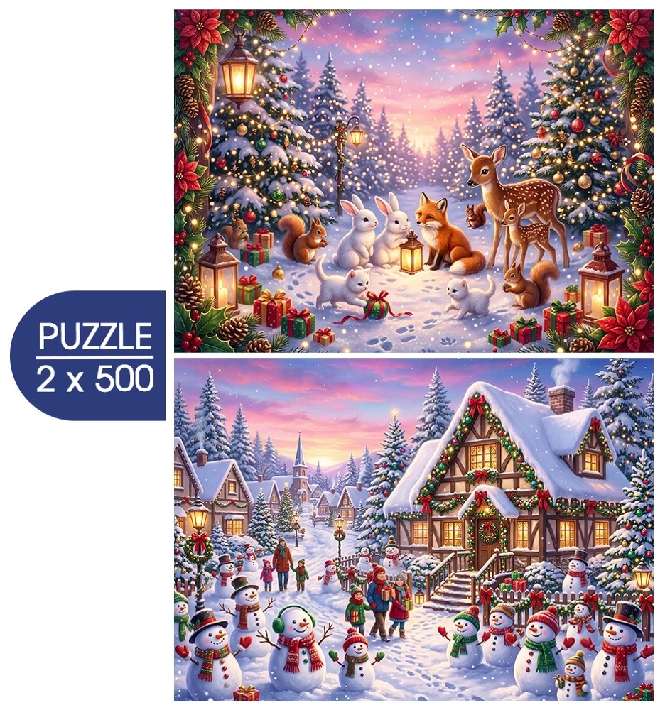 2 Puzzles - Vive Noël! - 2x 500 Teile