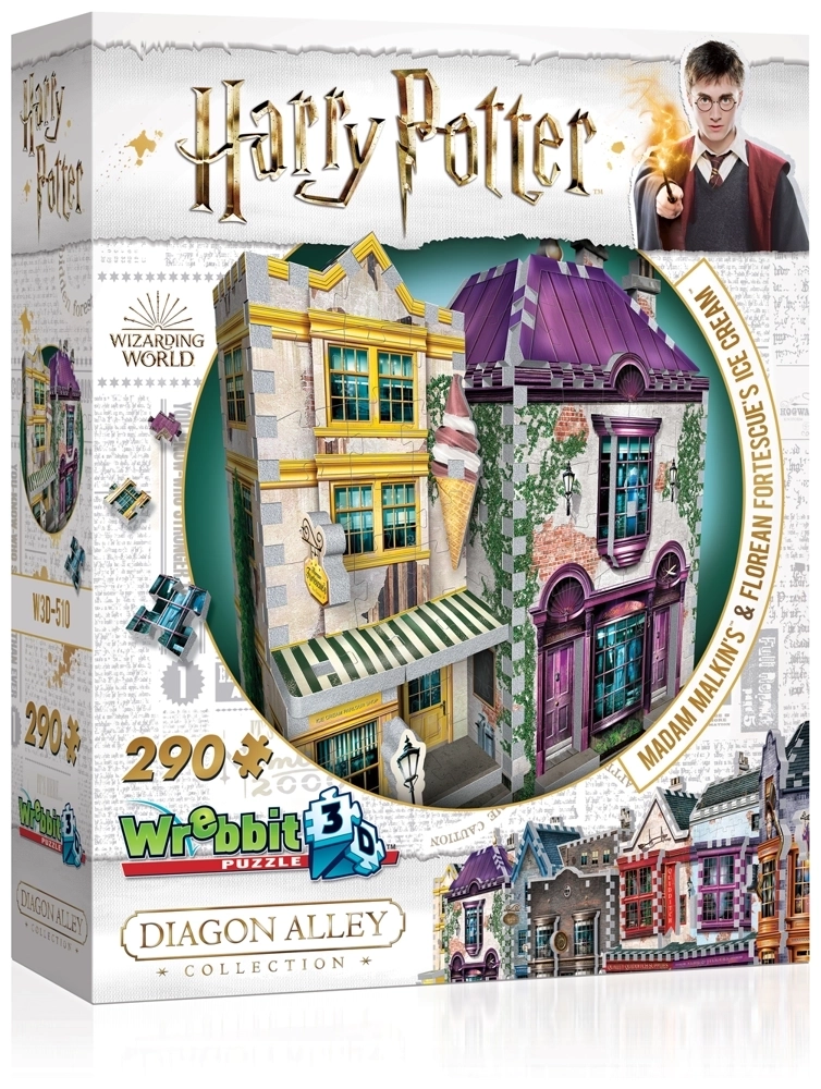 Madam Malkin’s Anzüge & Florean Fortescue’s Eissalon - Harry Potter - 3D Puzzle