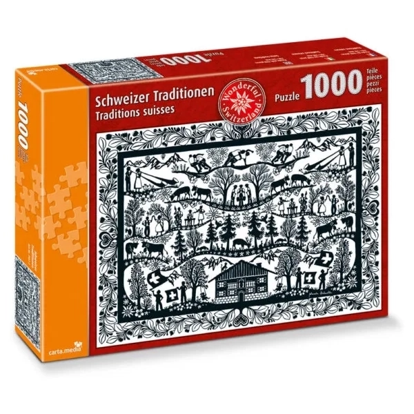 Schweizer Traditionen Scherenschnitt