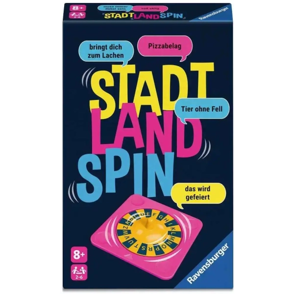 Stadt Land Spin - Reisespiel - DE