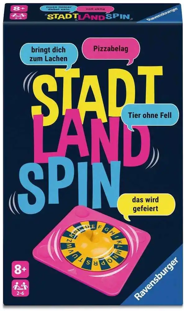 Stadt Land Spin - Reisespiel - DE