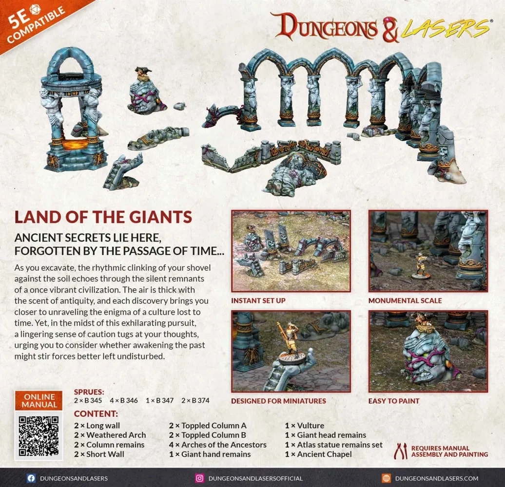 Dungeons & Lasers: Land of the Giants - Geländebausatz