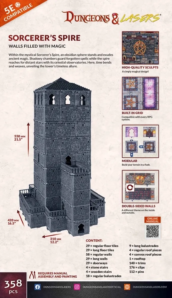Dungeons & Lasers: Sorcerer's Spire - Geländebausatz