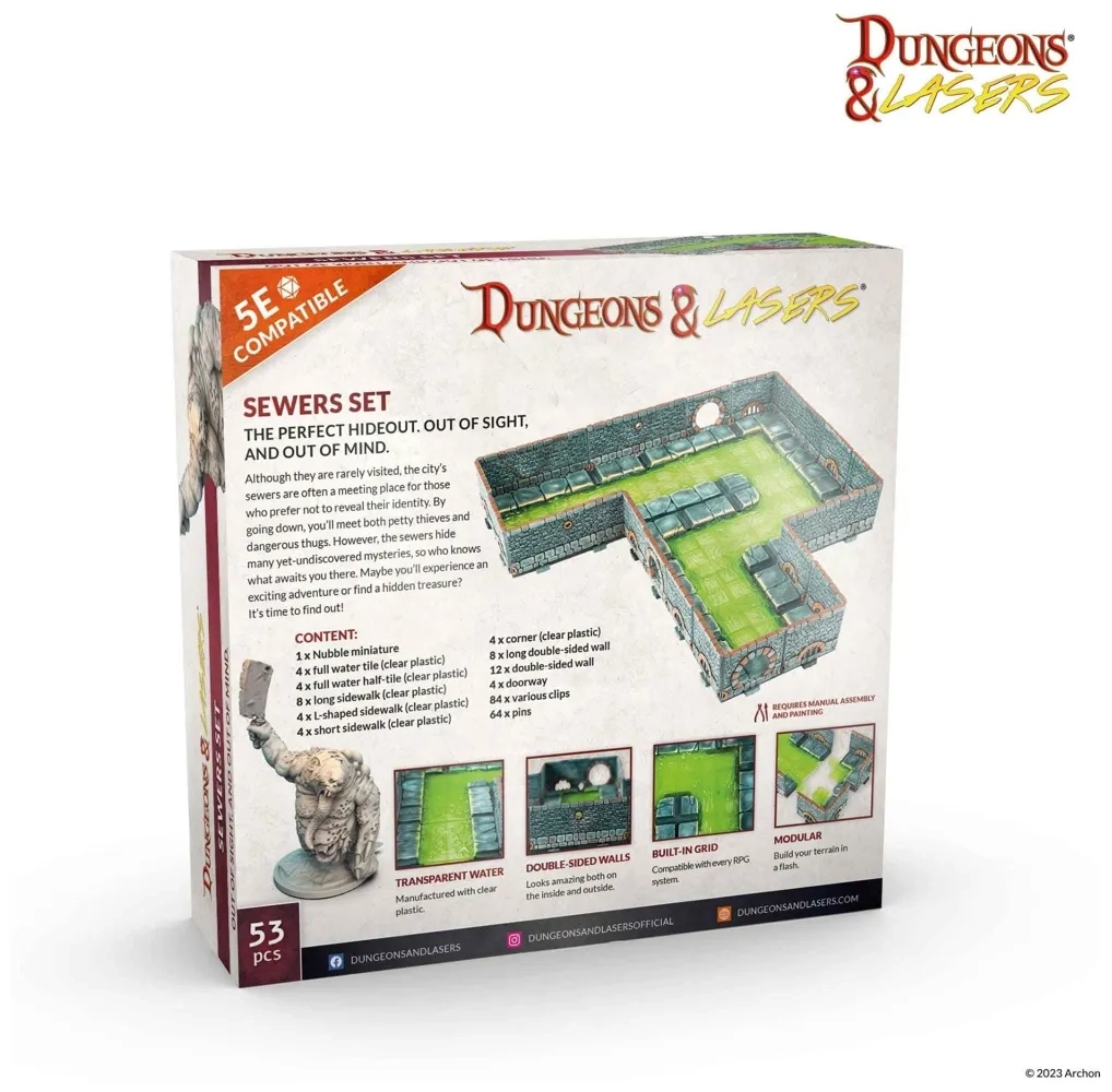 Dungeons & Lasers: Sewers Set - Geländebausatz