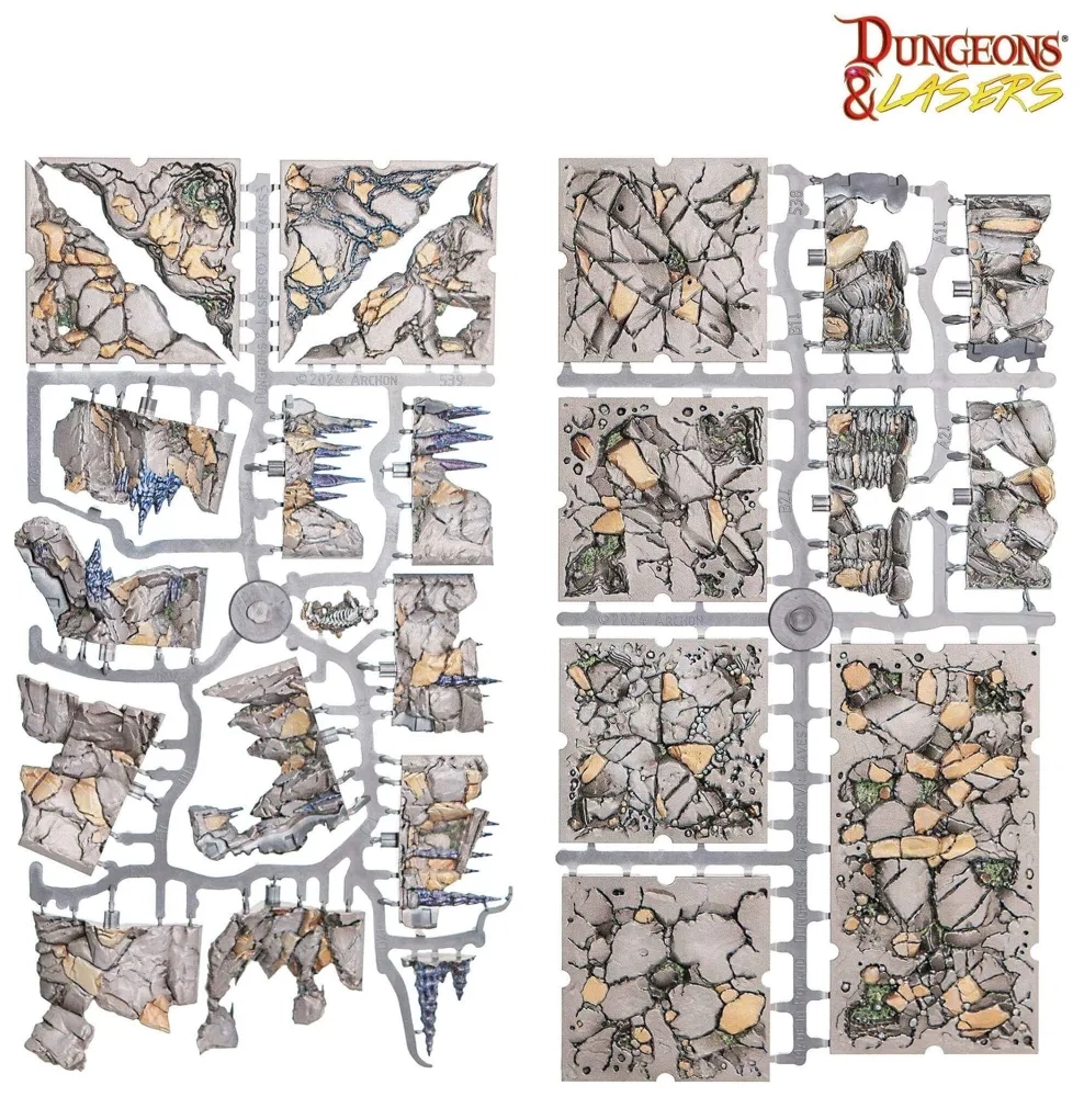 Dungeons & Lasers: Rocky Caves - vorbemalt