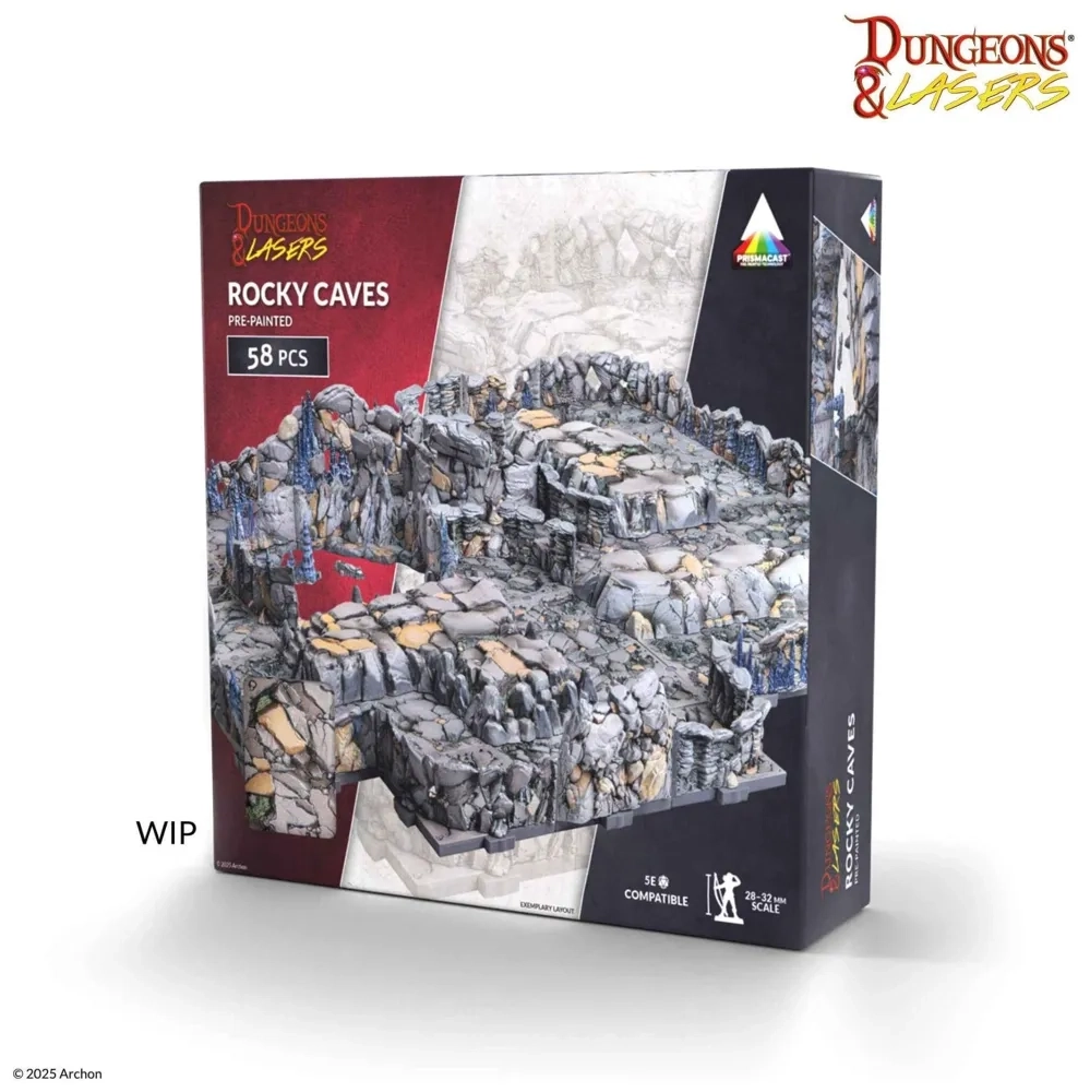 Dungeons & Lasers: Rocky Caves - vorbemalt