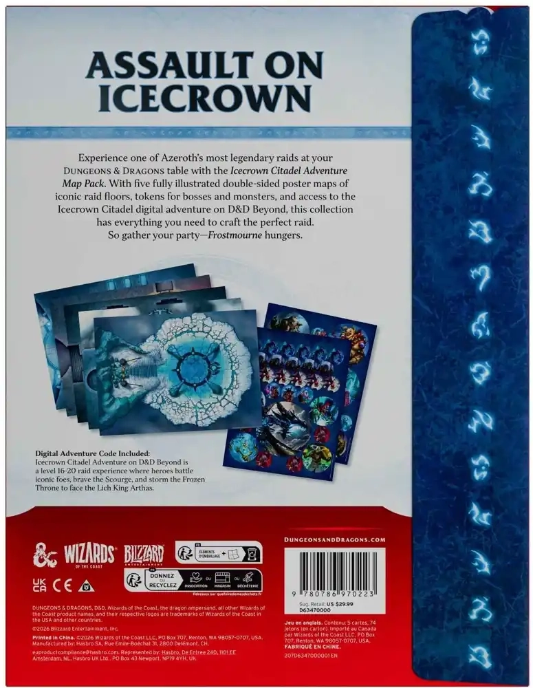Dungeons & Dragons: World of Warcraft - Icecrown Citadel Adventure Map Pack - EN