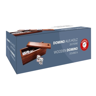 Luxus Holz-Domino - 28 Steine - DE/EN