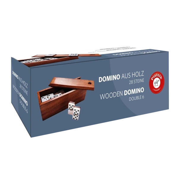 Luxus Holz-Domino - 28 Steine - DE/EN
