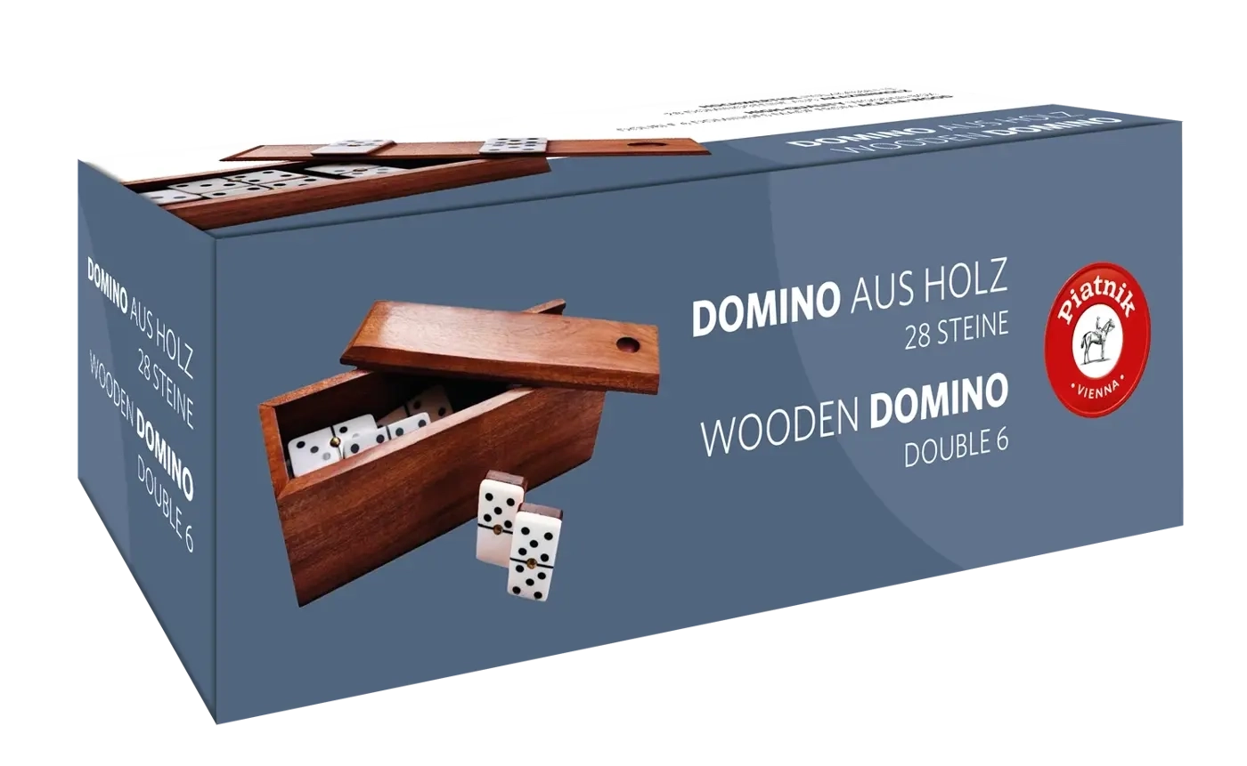 Luxus Holz-Domino - 28 Steine - DE/EN