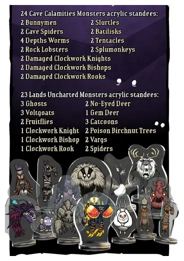 Don't Starve: The Board Game - Acrylic Monster Pack #2