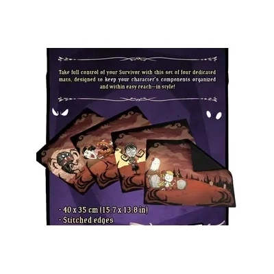 Don't Starve: The Board Game - Spielermatten-Set - 4 Matten