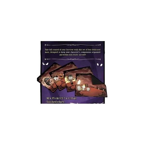 Don't Starve: The Board Game - Spielermatten-Set - 4 Matten