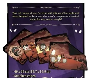 Don't Starve: The Board Game - Spielermatten-Set - 4 Matten