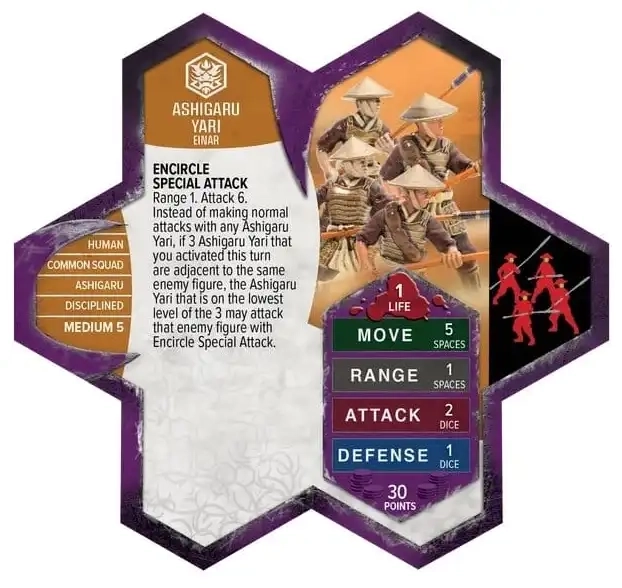 Heroscape: Ashigaru Yari Remastered - Armeeerweiterung - Standard Edition - EN