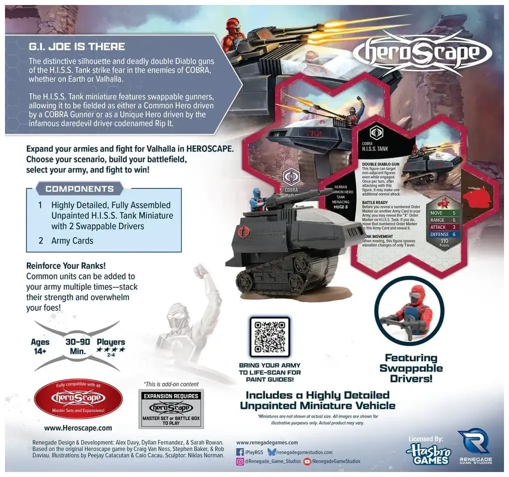 G.I. JOE Heroscape: H.I.S.S. Tank - Armeeerweiterung - Standard Edition - EN