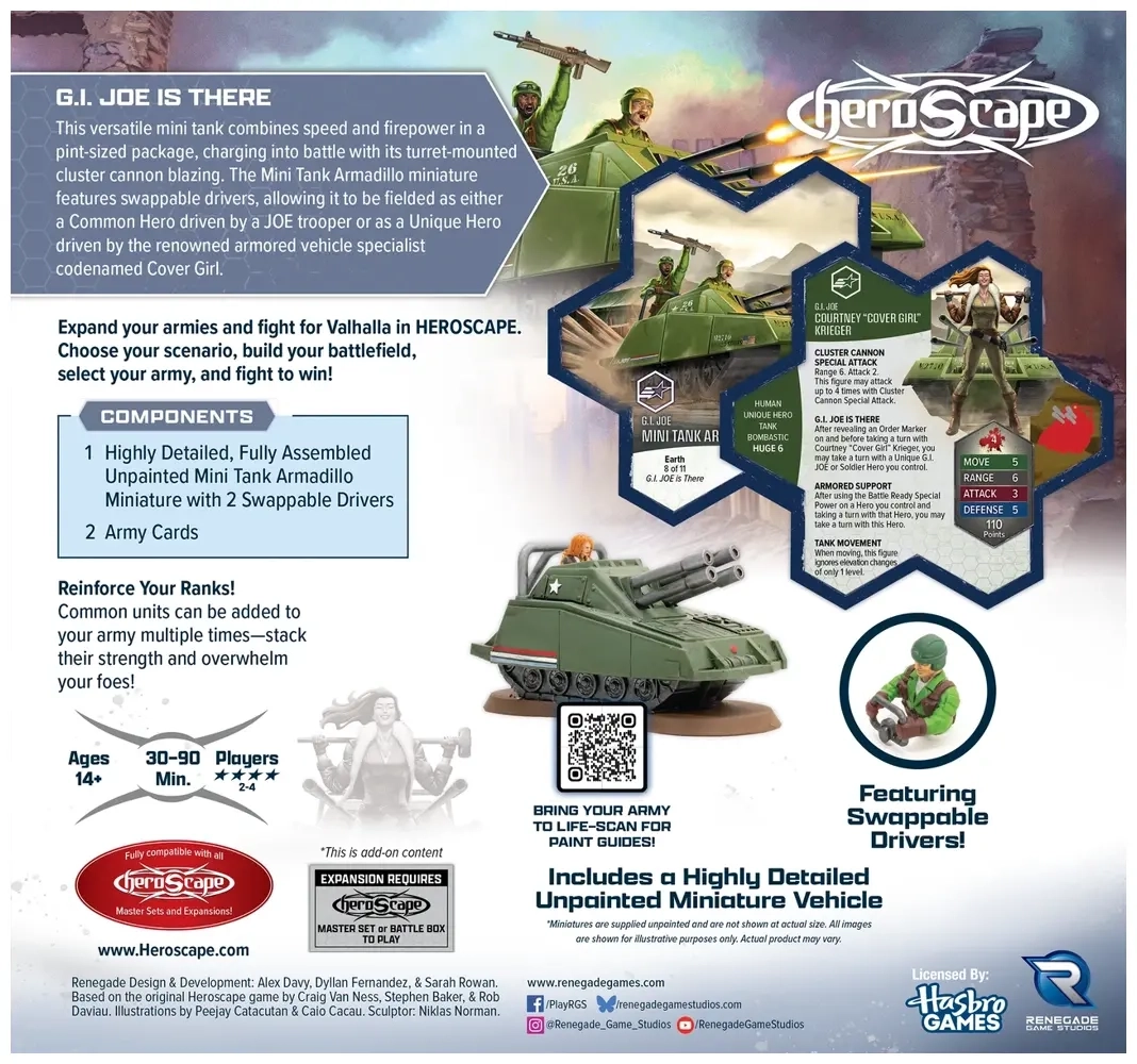G.I. JOE Heroscape: Mini Tank Armadillo - Armeeerweiterung - EN