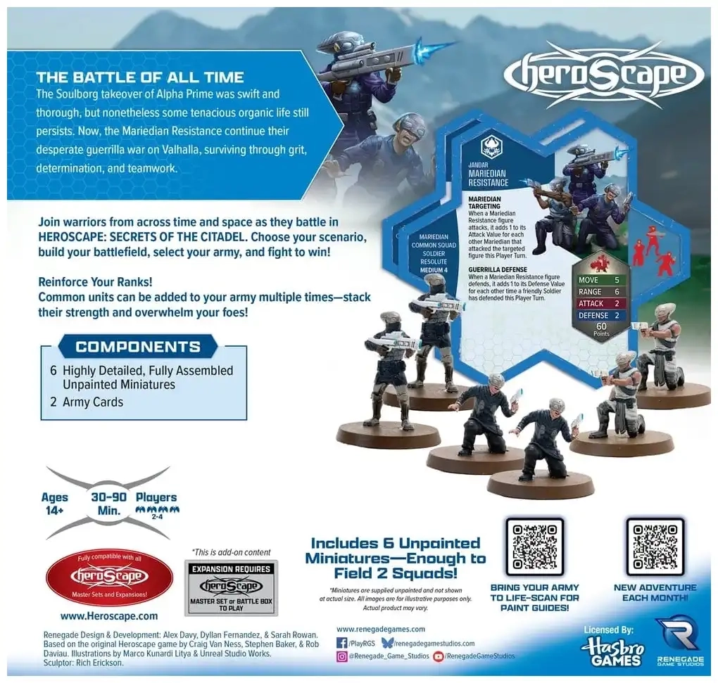 Heroscape: Mariedian Resistance Fighters - Armeeerweiterung - Standard Edition - EN
