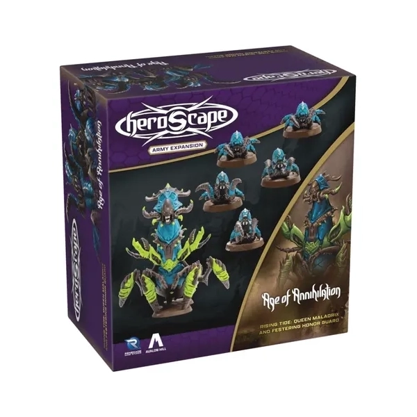 Heroscape: Rising Tide - Queen Maladrix and Festering Honor Guard - Armeeerweiterung - EN