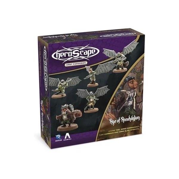 Heroscape: Rising Tide - Wing Commander Tuck Harrigan and Vorid Glidestrikers - Armeeerweiterung - EN