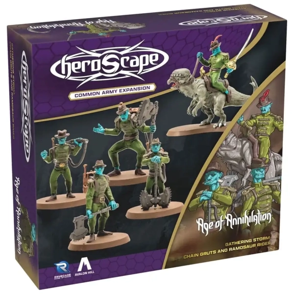 Heroscape: Chain Gruts and Ramosaur Rider - Armeeerweiterung - Unbemalt - EN