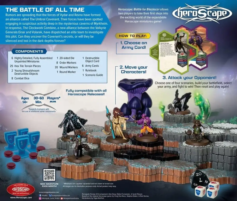 Heroscape: Secrets of the Citadel - Battle for Blackscar Battle Box - Unbemalt - EN