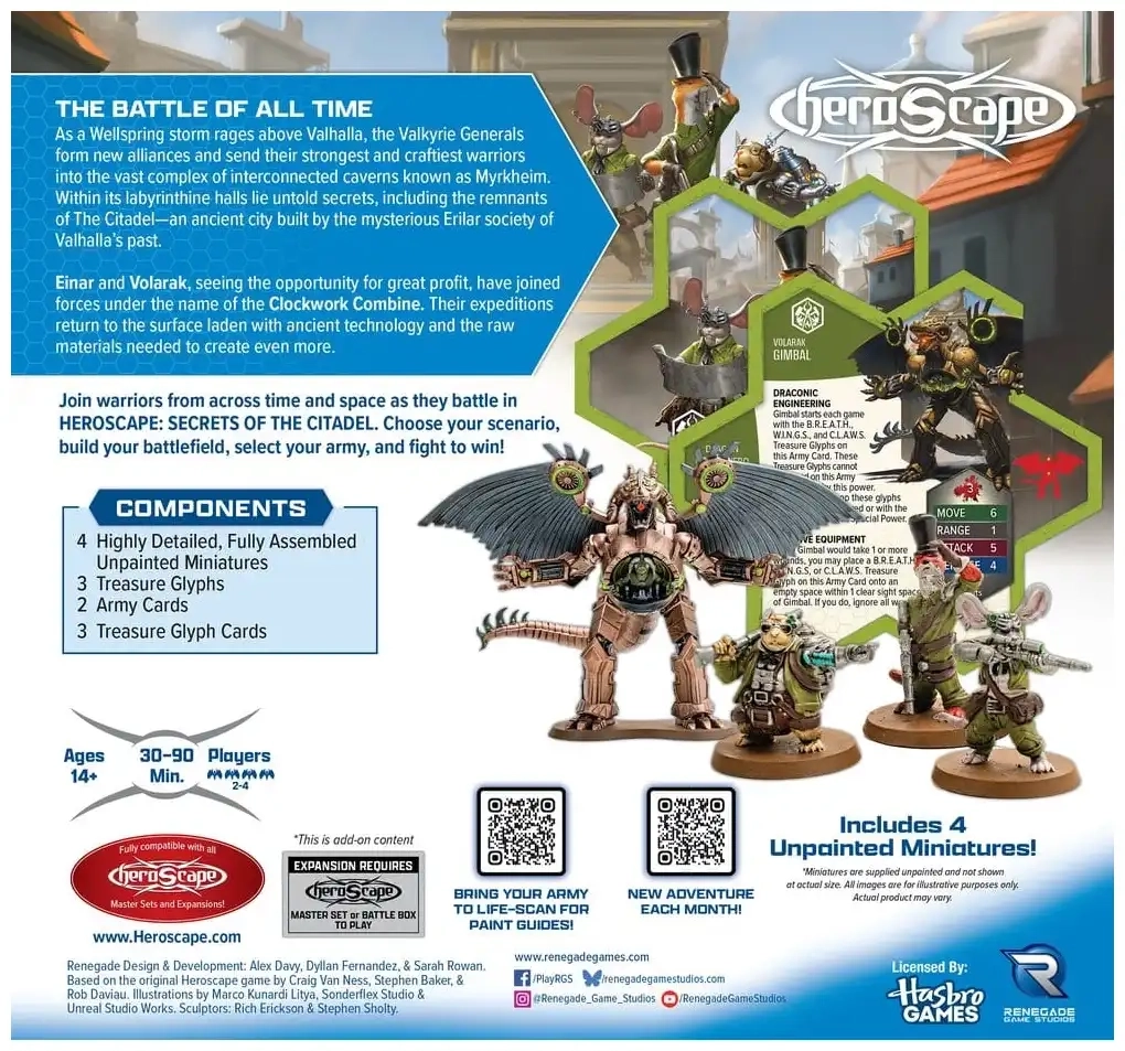 Heroscape: Clockwork Combine Research Expedition - Armeeerweiterung - Unbemalt - EN