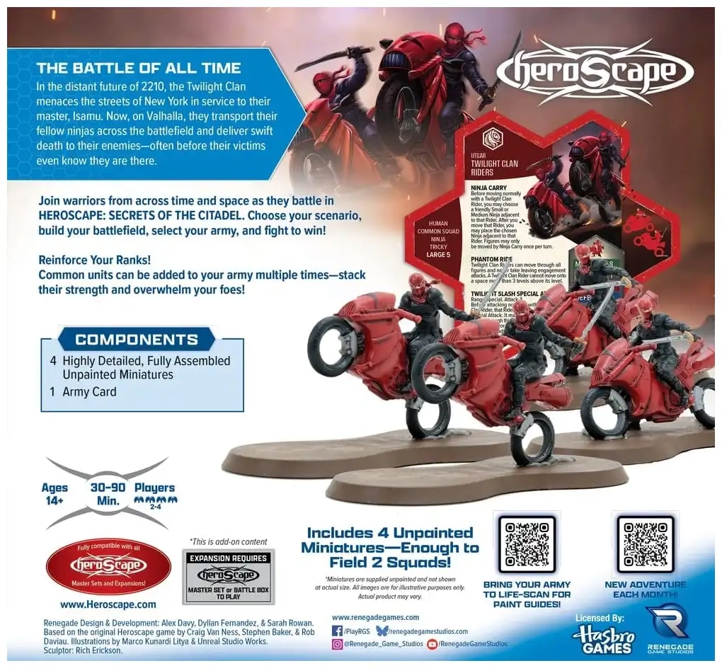 Heroscape: Twilight Clan Riders - Armeeerweiterung - Unbemalt - EN