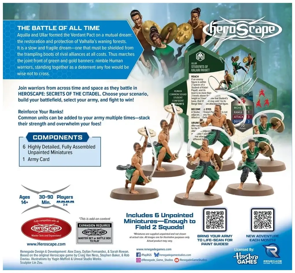 Heroscape: Students of Kalari Payatt - Armeeerweiterung - Unbemalt - EN
