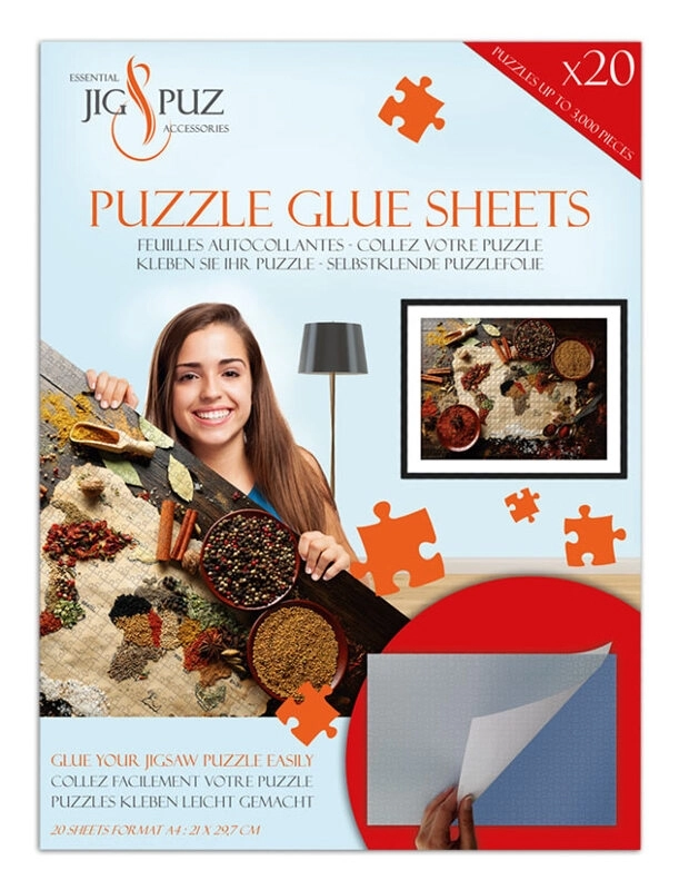 Puzzle Glue Sheets - Selbstklebende Puzzlefolie für 3000 Teile Puzzle - Jig & Puz