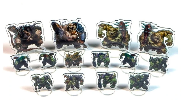 Dungeoncraft Flat Minis - Orcs