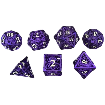 Würfelset Hohlmetall: Cthulhu - Violett - 7 Würfel