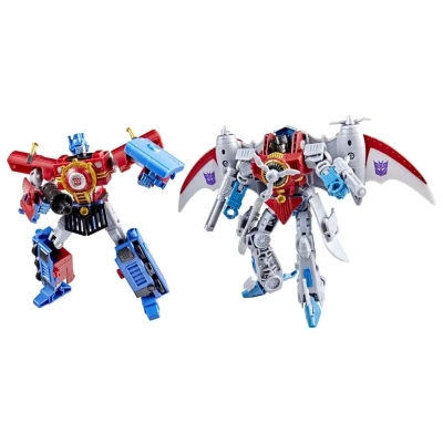 Transformers Timelines: Hearts of Steel - Optimus Prime & Starscream - Comic Edition - Actionfiguren 2er-Set - 14/12 cm