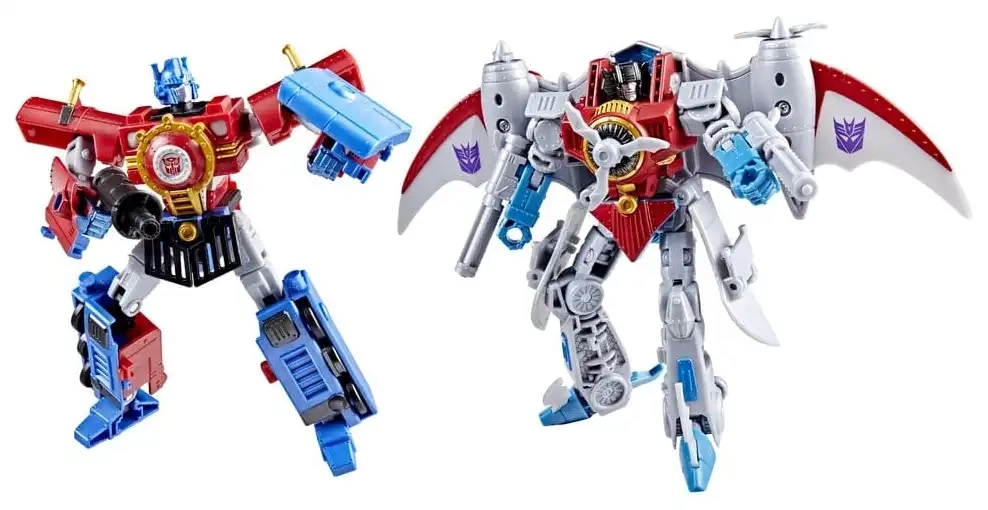 Transformers Timelines: Hearts of Steel - Optimus Prime & Starscream - Comic Edition - Actionfiguren 2er-Set - 14/12 cm