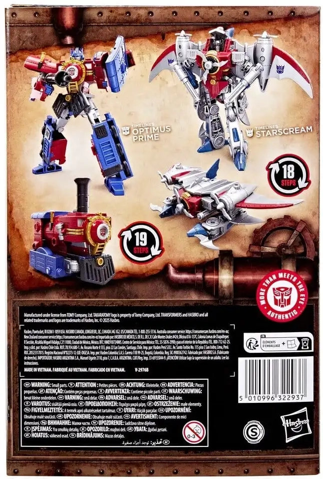 Transformers Timelines: Hearts of Steel - Optimus Prime & Starscream - Comic Edition - Actionfiguren 2er-Set - 14/12 cm
