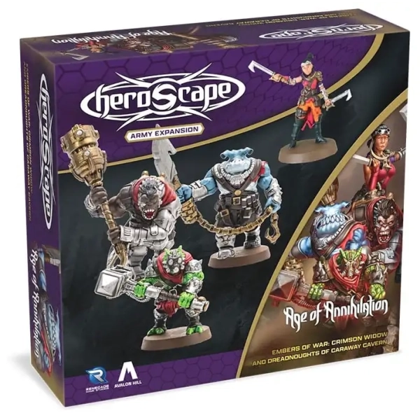 Heroscape: Crimson Widow & Dreadnoughts of Caraway Cavern - Armeeerweiterung - Unbemalt - EN