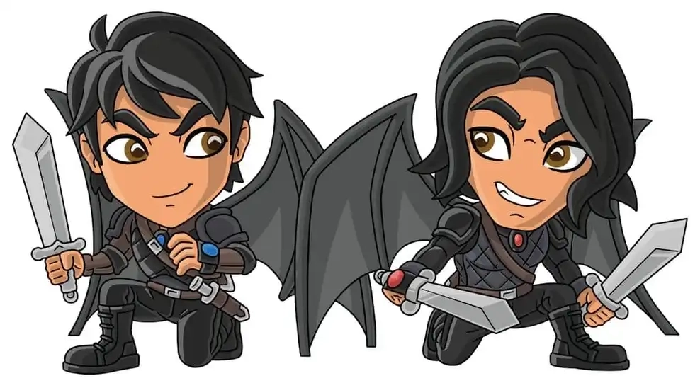 A Court of Thorns and Roses - Azriel und Cassian Vinylfigur - 11 cm